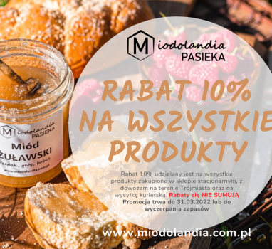 Rabat 10% na wszystkie produkty!