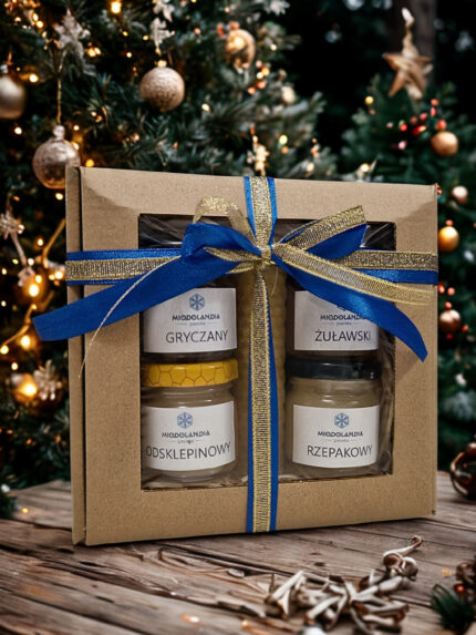 Kwadratowy zestaw mini miodków