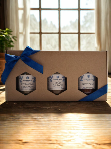 Zestaw "Trzy Oblicza Pomorza" – kolekcja miodów 380 g